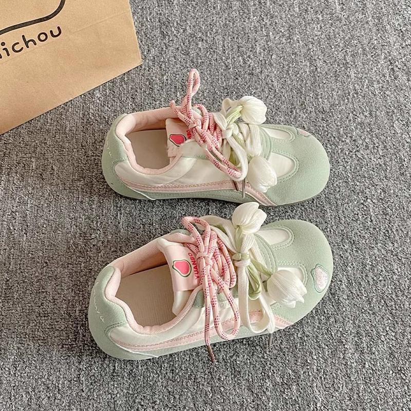 Fashion 2025 Brand Ladies Shoes Front Lace-up Women's Vulcanize Fashion Color Matching Light Best Seller Comfortable Casual Shoes