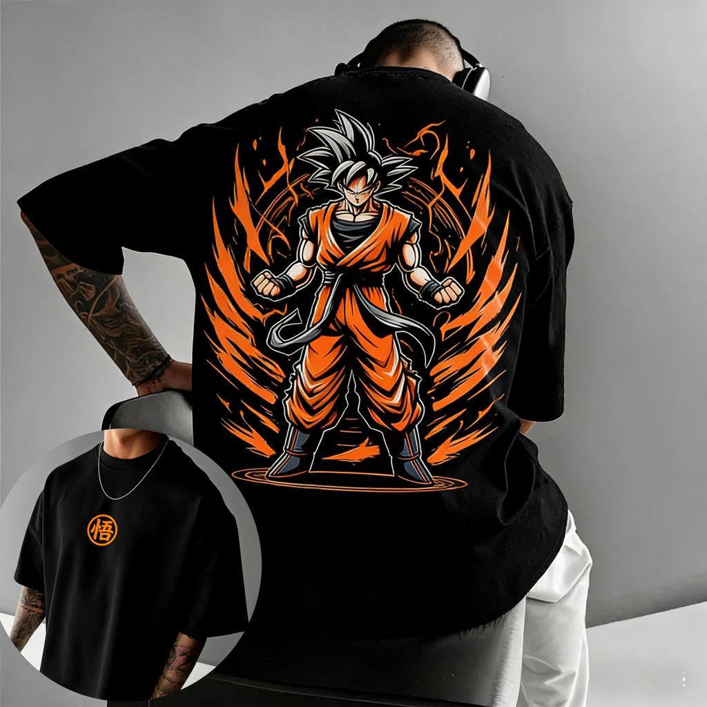 Dragon Ball Animation Goku Aufdruck Kurzarm 2026 Sommer Locker Sportlich Modische Rundhals-T-Shirts für Herren und Damen