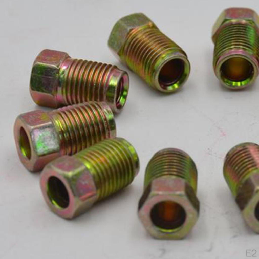 10x 10mmx1mm Short Male Brake Nuts Screw for 3/16'' Braking Steel Tube