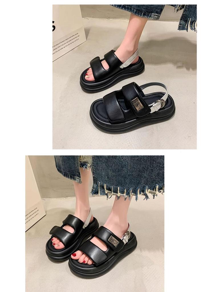 2024 Women's Velcro Thick Sole Sport Sandals - Lightweight, Soft, and Comfortable for Summer Outdoor and Beach Activities.