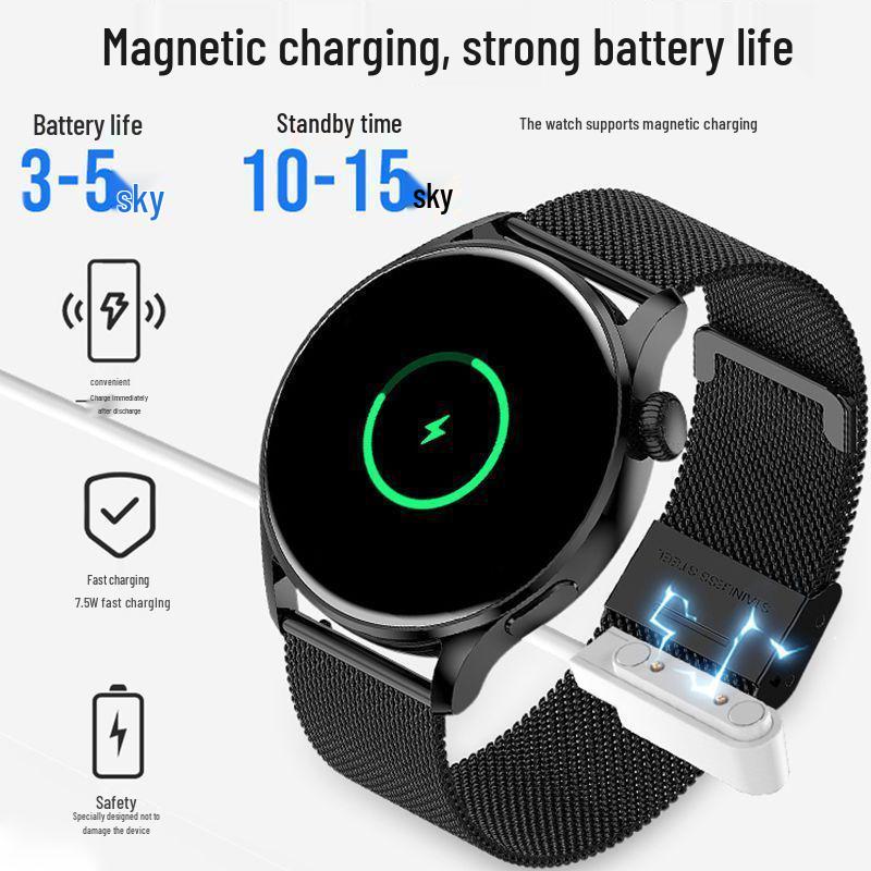 Smartwatch Fitness Tracker: Heart Rate, Blood Pressure, SpO2 Detection, IP68 Waterproof, Low Power, Long Battery Life for Running & Sports.