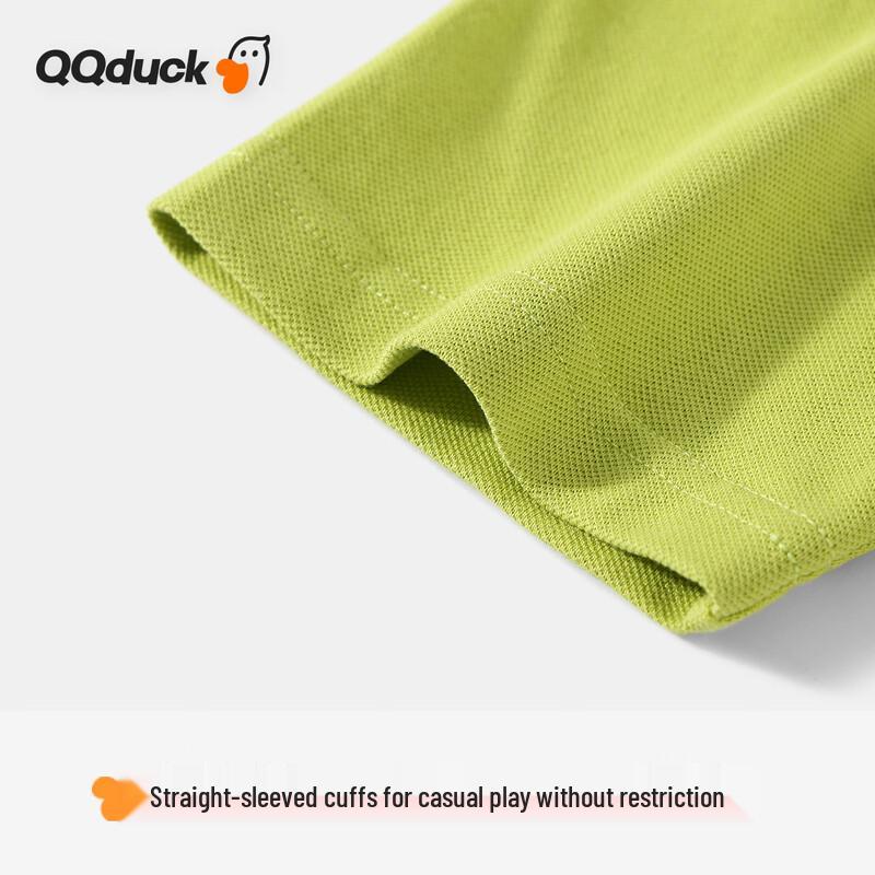 QQ DUCK Boys' Cartoon Elephant Short Sleeve Polo T-Shirt