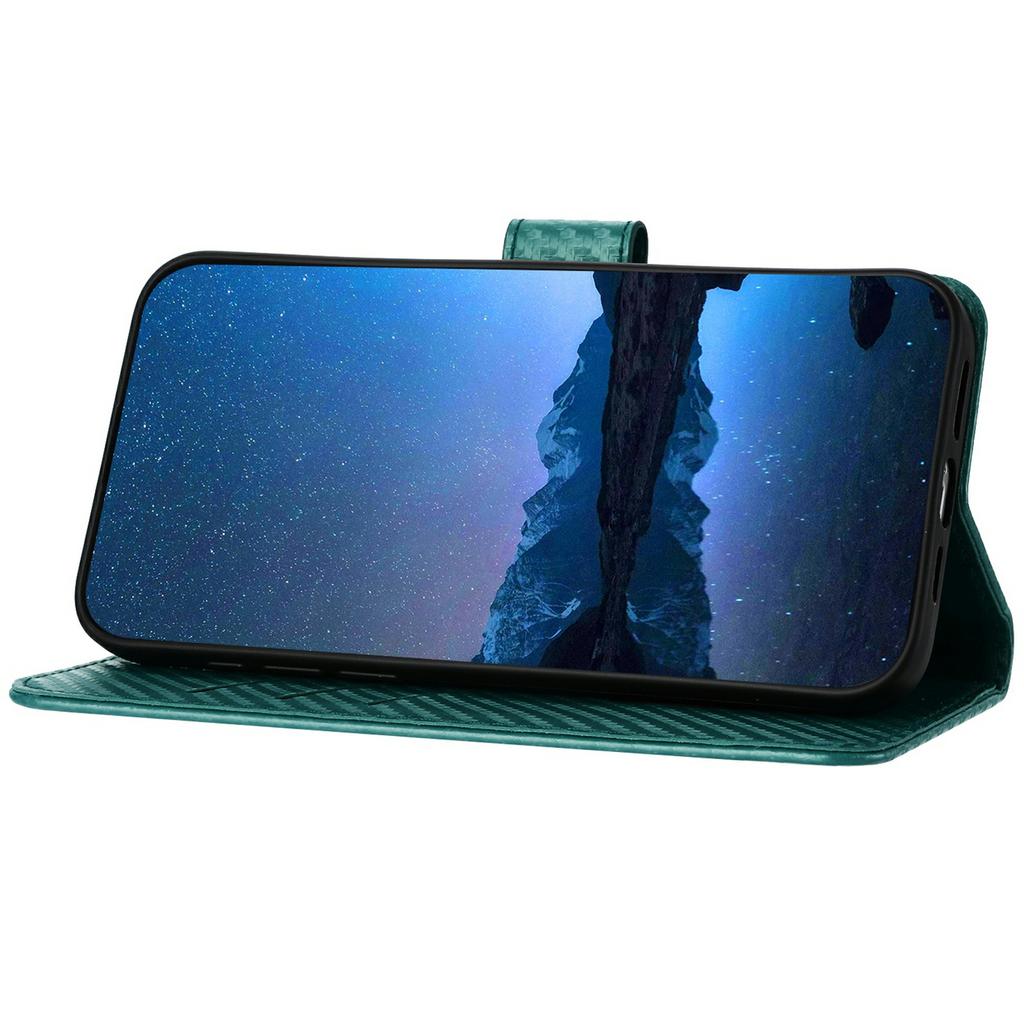 YX0070 For Infinix Hot 50 5G Wallet Case Carbon Fiber Texture Leather Cell Accessories Phone Cover