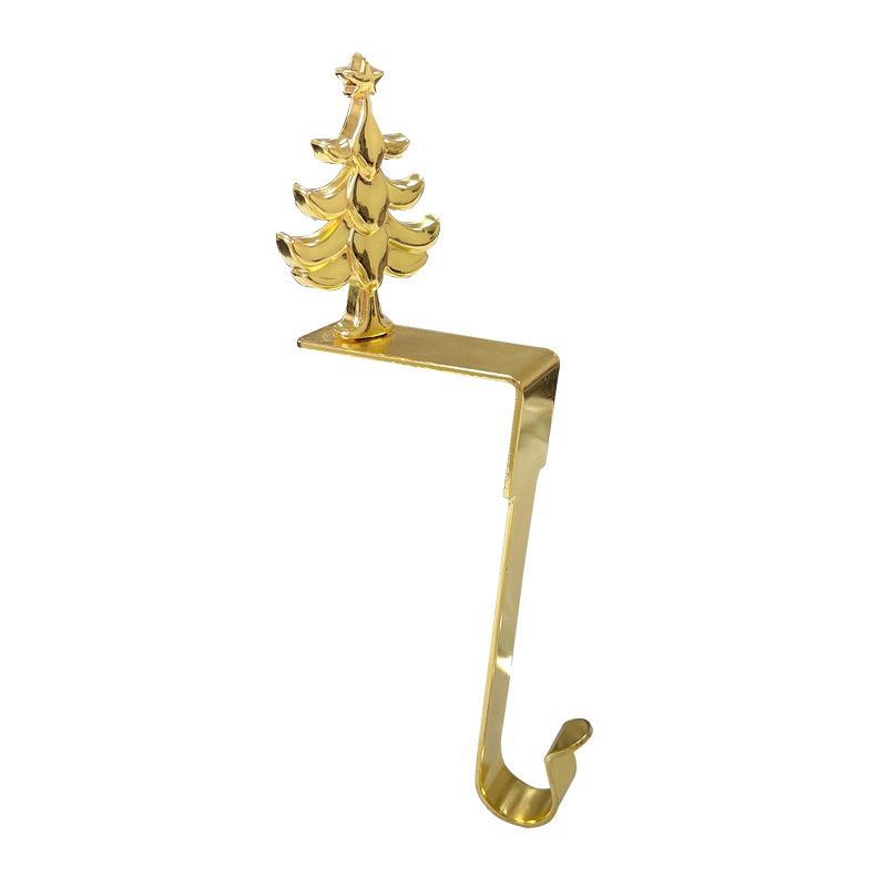 1Pcs Christmas Pendant Snowflake Elk Snowman Tree Shaped Metal Hook For Fireplace Door Cabinet Xmas Party Navidad New Year Decor