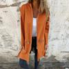 Women Elegant Vintage Fashion Long Sleeve Jackets Autumn Winter Casual Loose Zippers Solid  Hooded Coats