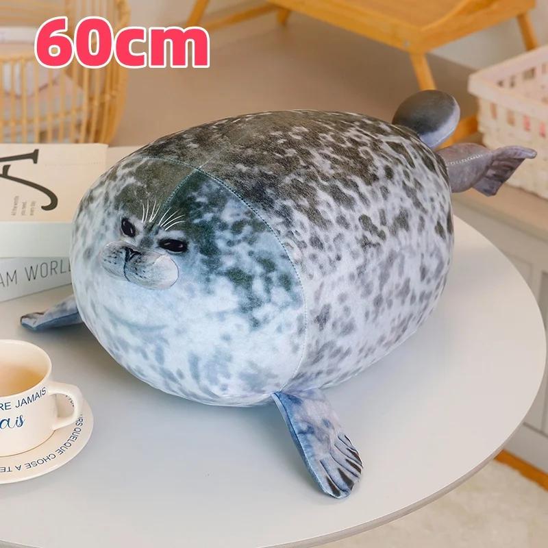 Simulation Robbe Seelöwe Plüschtiere Mama-Kinder Robbenpuppe Gemütliches Baumwoll-Stofftier Kissen Rückenkissen Niedliches Geschenk