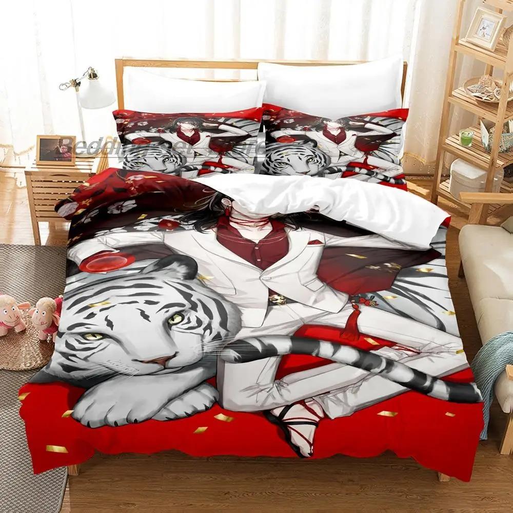 Comfortable Anime Print Bedding Set With Duvet Cover And Pillowcases Single Twin Full Queen King Sizes For All Ages