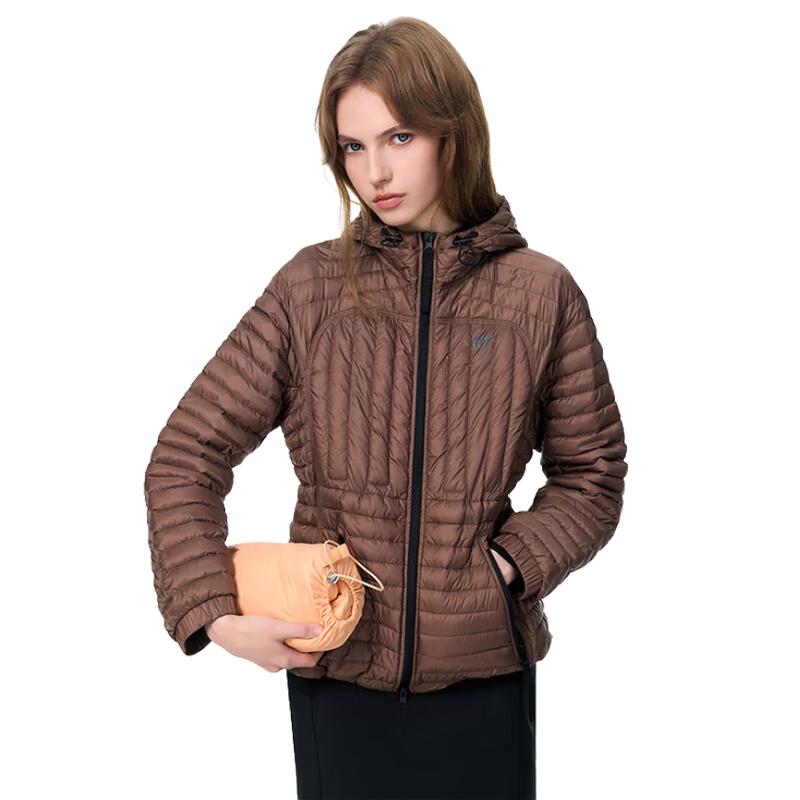 Jin Yujie Women's Lightweight Short Hooded 90% Duck Down Jacket