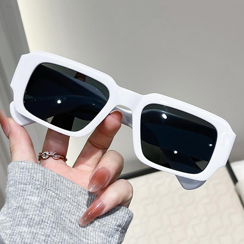 Trend Vintage Rectangle Sunglasses Men Women High End Large Frame Square Sun Glasses Fashion Brand Designer Shades Uv400