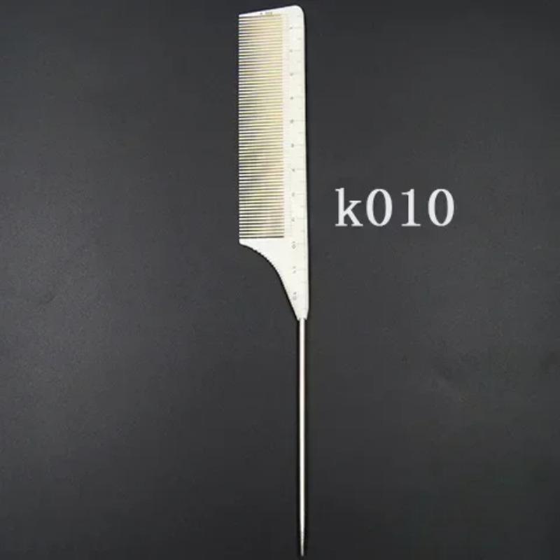 Professioneller Friseurkamm für Modedesigner-Haarschnittmarkierungen, Messlineal, Haarwerkzeuge, weißes Friseurzubehör