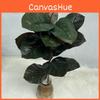 Realistic Artificial Plant Ficus Elastica Leaf Foliage Home Wedding Decor Office