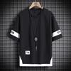 Fake Two Short-sleeved T-shirts Men's Summer Thin Tops Hong Kong Style Handsome All-match Trend Ins Casual Half-sleeved Shirt