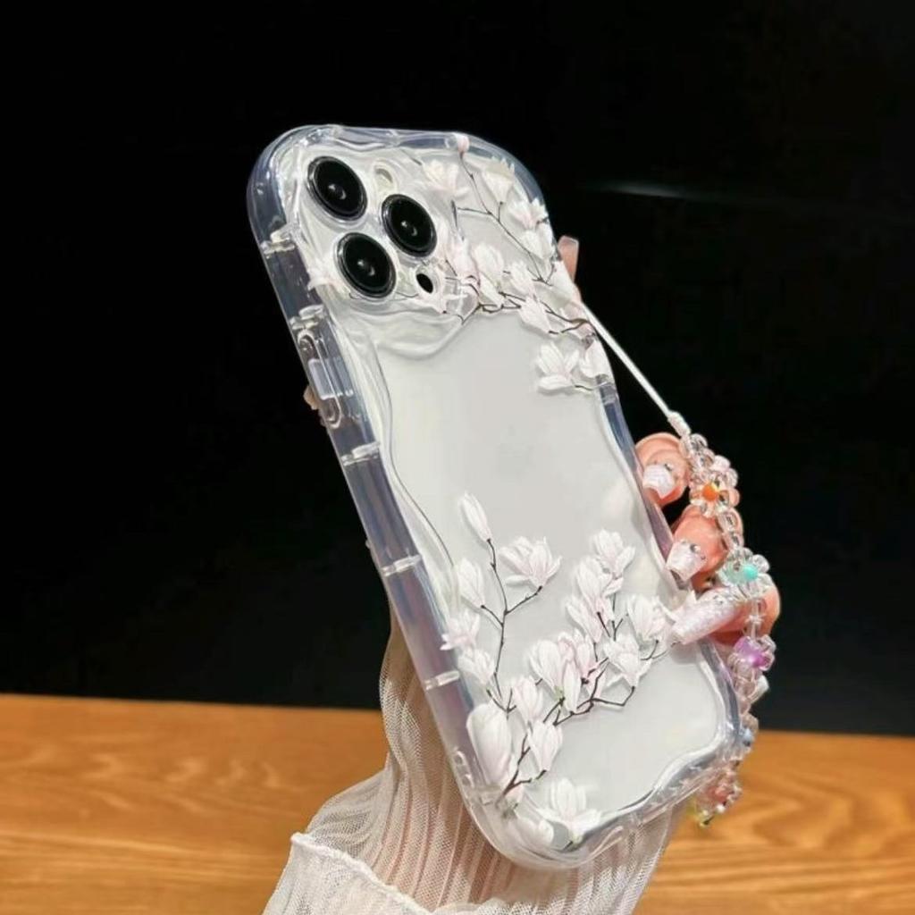 New Chinese Magnolia Is Suitable for Apple 17 Transparent Mobile Phone Case iPhone13promax/12/16/15/14