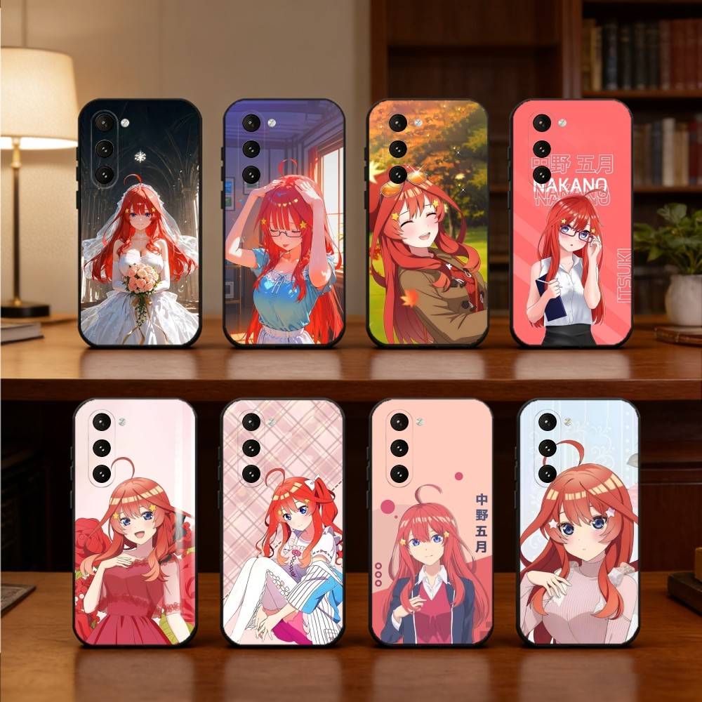 Custodia per telefono I-Itsuki N-Nakano Per Samsung Galaxy A73,21,22,32,71,53,52,51,80,5G Cover Nera Morbida
