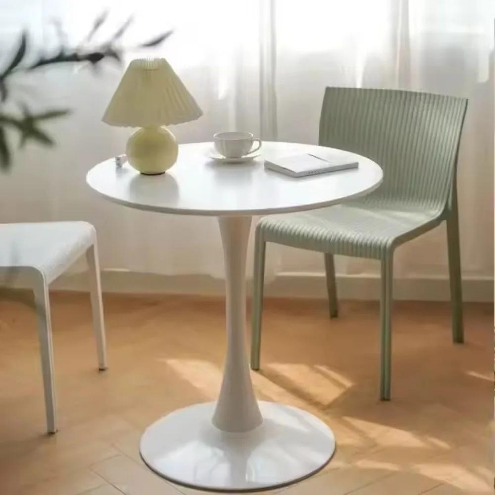 Nordic Negotiation Table Tulip White Small Round Table Simple Round Table Reception Room Coffee Table Multi Purpose Round Table