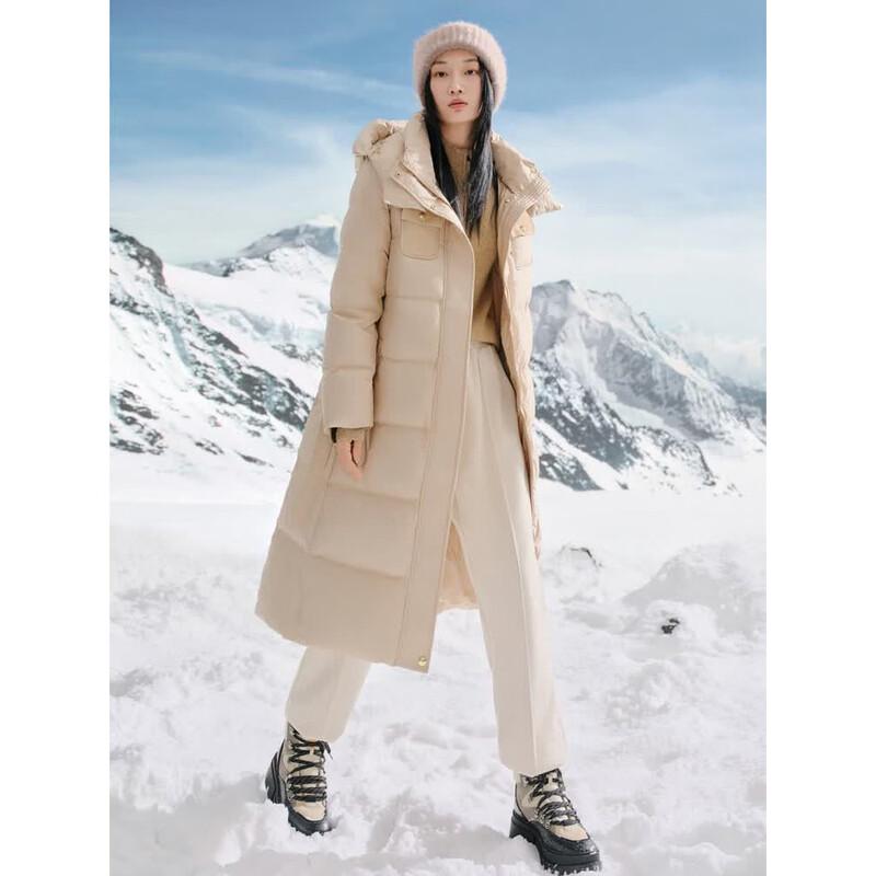 Annacoco Imperial Goose Down Elegant Long Winter Jacket 2XL