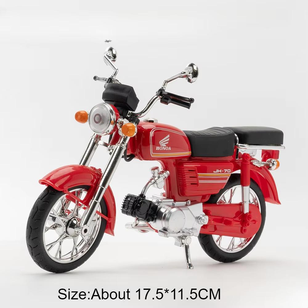 1:12 Honda Jh-70 Kx450 Alloy Motorcycle Diecast Model Car Toys Front Wheel Steering Rubber Tire Miniature Motorbike For Boy Gift