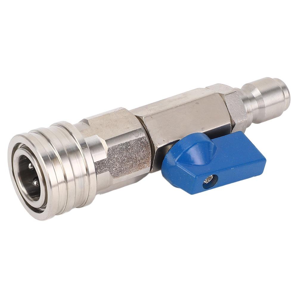 

Stainless Steel High Pressure Washer Ball Valve 4500PSI High Pressure Quick Connect Ball Valve 3/8 Inch 1pc