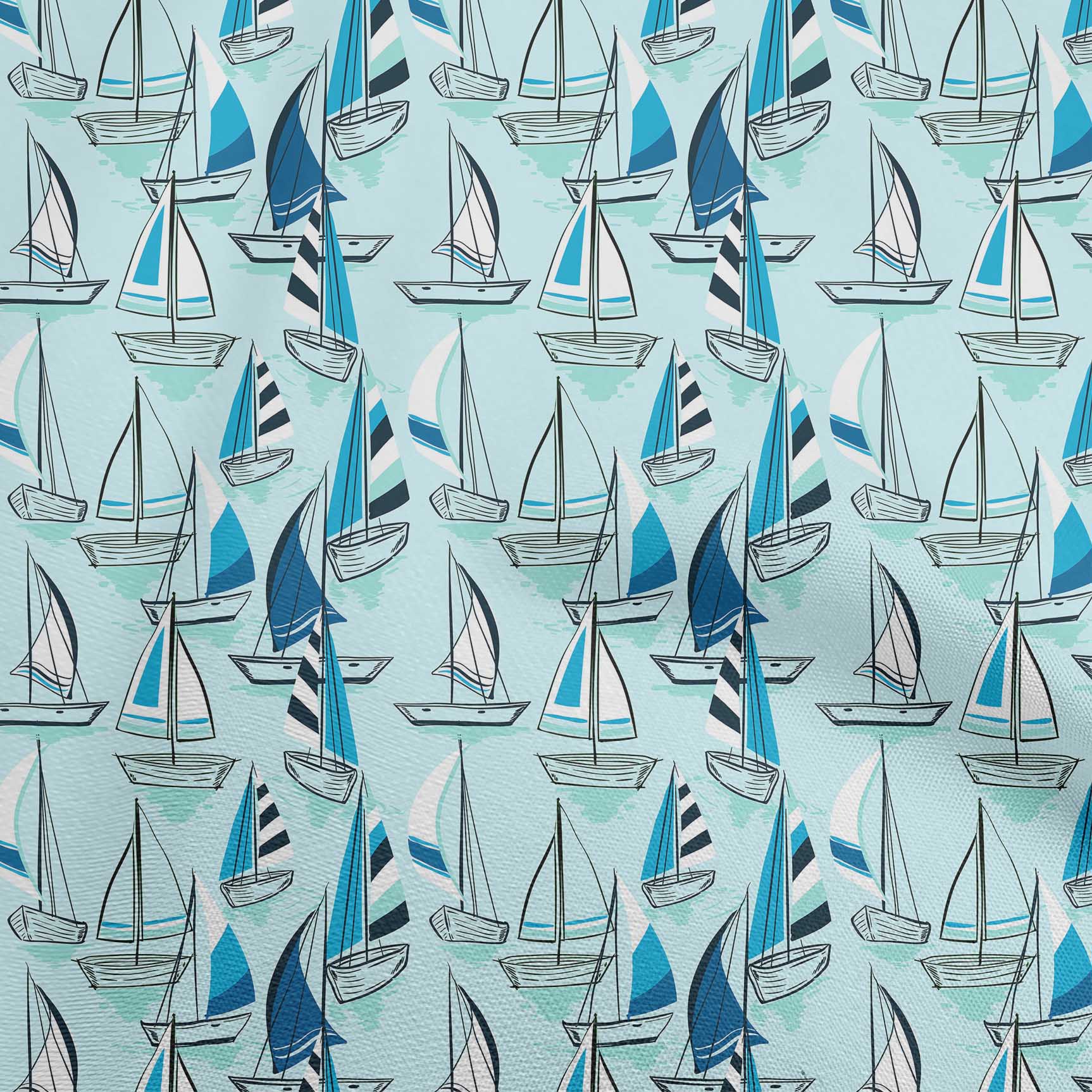 

oneOone Cotton Flex Beige Yacht Dress Material Тканина Тканина з принтом у дворі 40 дюймів 42 Inch Wide - Viscose Chiffon небо синє кольору