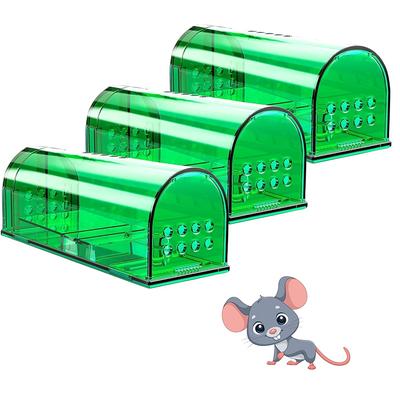 1pcs Human Mouse Traps Reusable Indoor Outdoor Mouse Trap with Cage Brush Rodent Trap High Sensitive Death for Indoor/Outdoor