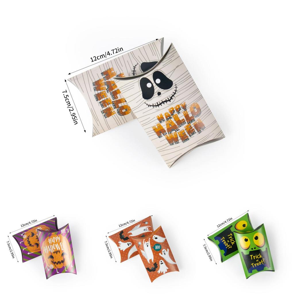 Halloween Cartoon Candy Pillow Box With Creative Packaging For Party Decor