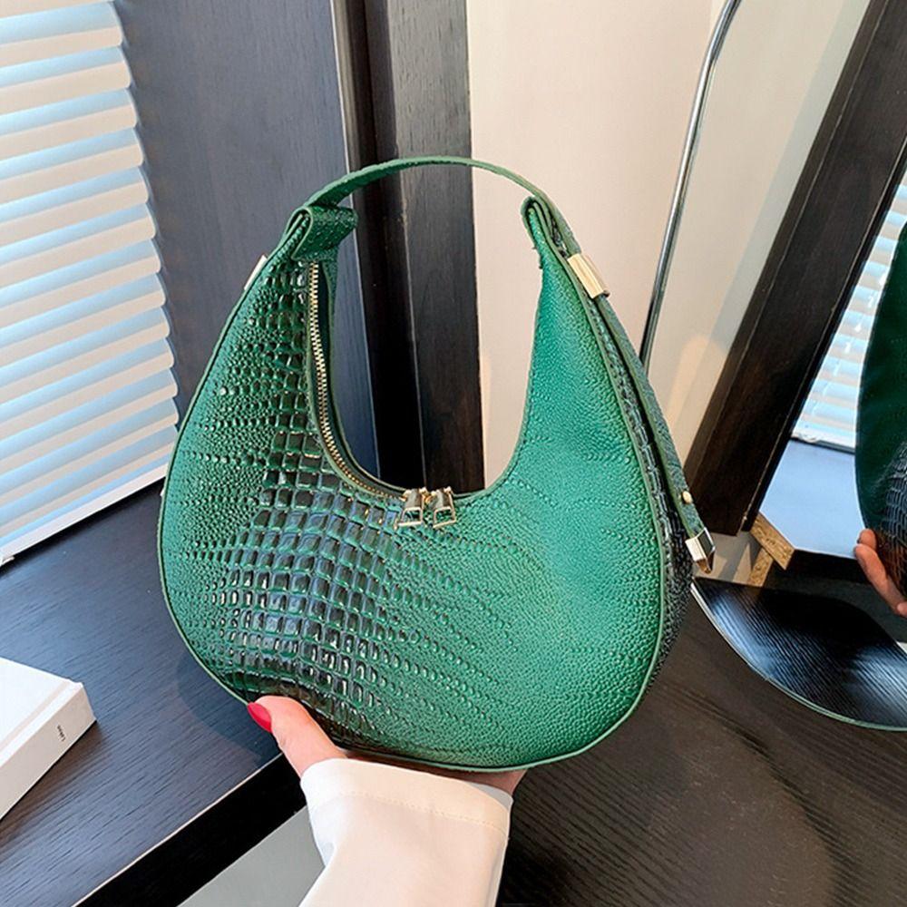 

Сумка из искусственной кожи с ремнем из крокодиловой кожи, модные сумки для подмышек, женские женские сумки