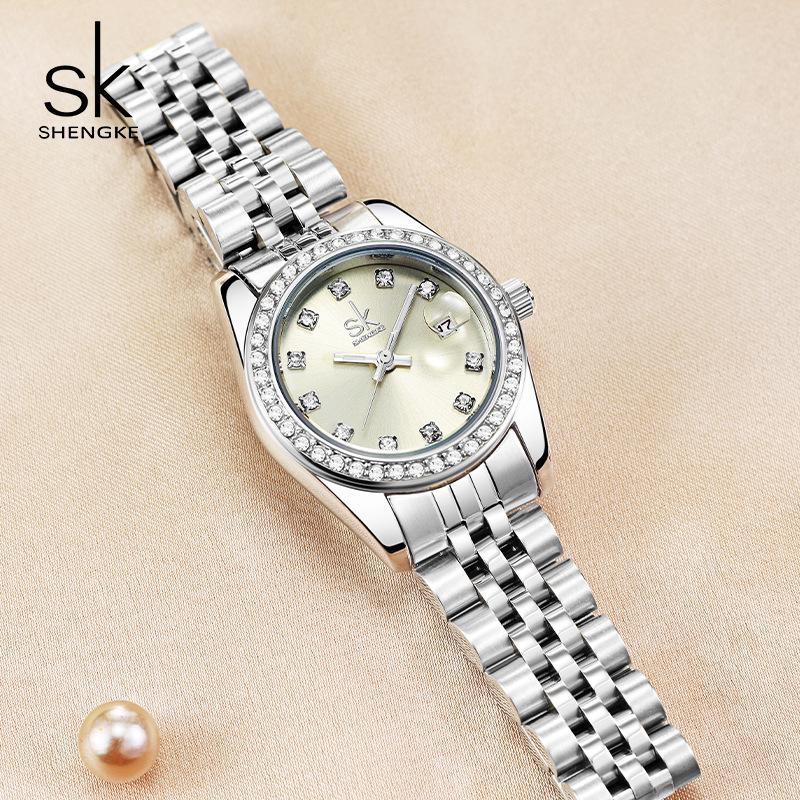Elegant Women's Waterproof Zircon Quartz Watch - Luxury Style for Students