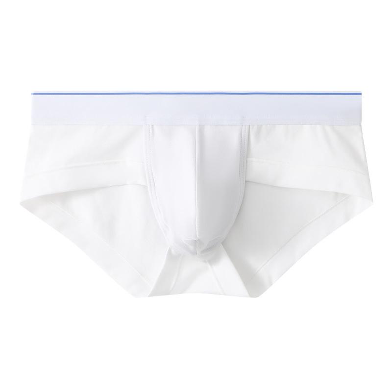 Männliche Frühjahrs- und Sommer-Sexy Reine Baumwolle U-Konvex Große Tasche Atmungsaktive Niedrige Taille Dreieck-Slips