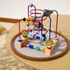 Multi-functional Animal Bead Maze: Wooden Three-Track Toy for Infant Hand-Eye Coordination & Early Education.