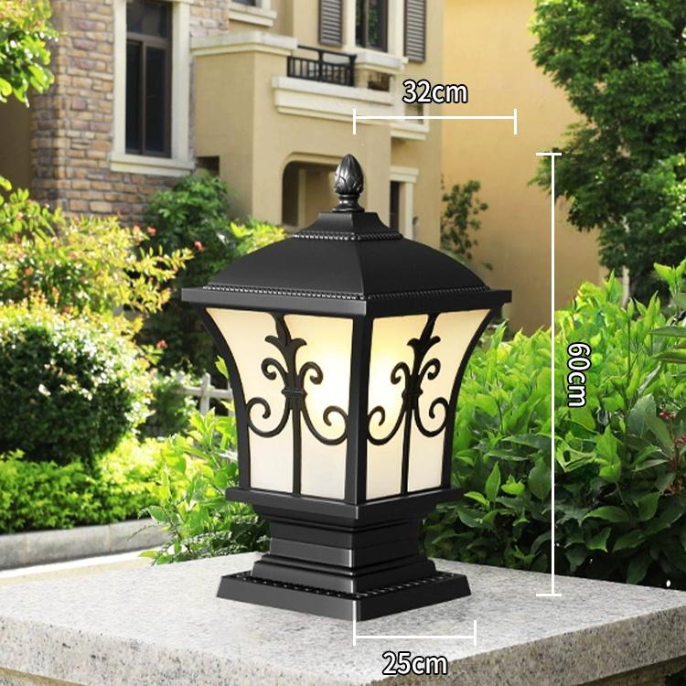 Garden Villa Gate Outdoor Led Aluminum Dc 12v 80 Ip65 Solar Pillar Lamp Waterproof Lamp Yard Fence Pillar Light