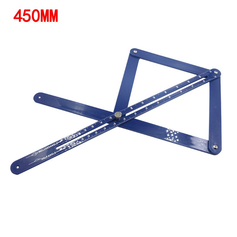 Многофункциональный транспортир, угловой искатель, угольник, линейка, транспортир, модель для деревообработки, ремесленный угловой угольник 450