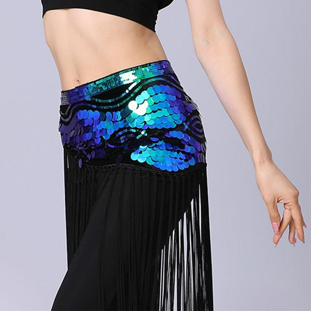 Colorful Belly Dance Hip Scarf Triangle Sequin Waist Chain Belly Dance Belt Carnival Celebration