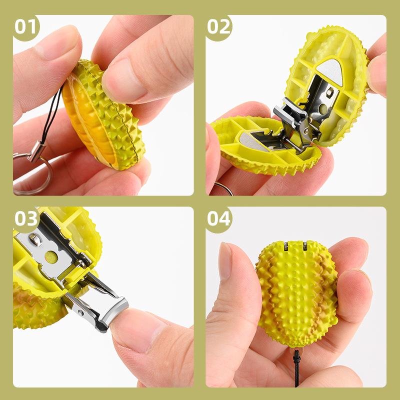 Strawberries Design Folding Nail Clippers High-End Portable Manicure Tools Key Fob Fruit Themed Nail Clippers f Personal Hygiene