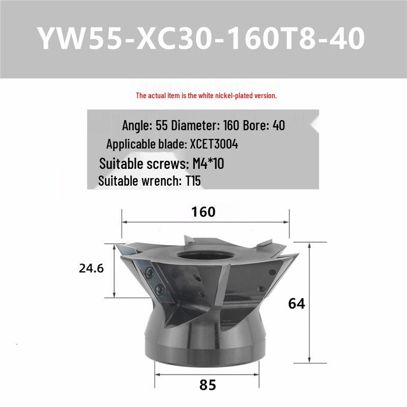 Long-Edge Dovetail Cutter Holder for XCET3004 Milling: 55°, 60°, 75° V-Groove & Disc Bottom Cleaning