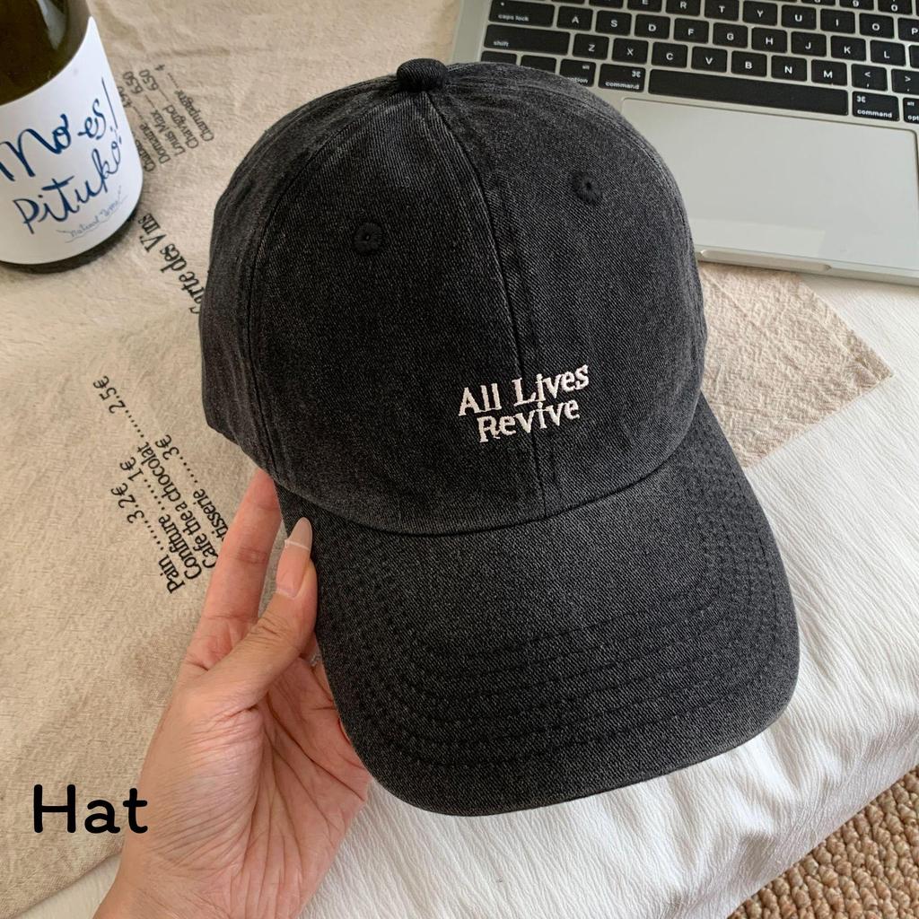 Vintage Wash Letter Baseball Cap With Embroidery For Unisex Fashion