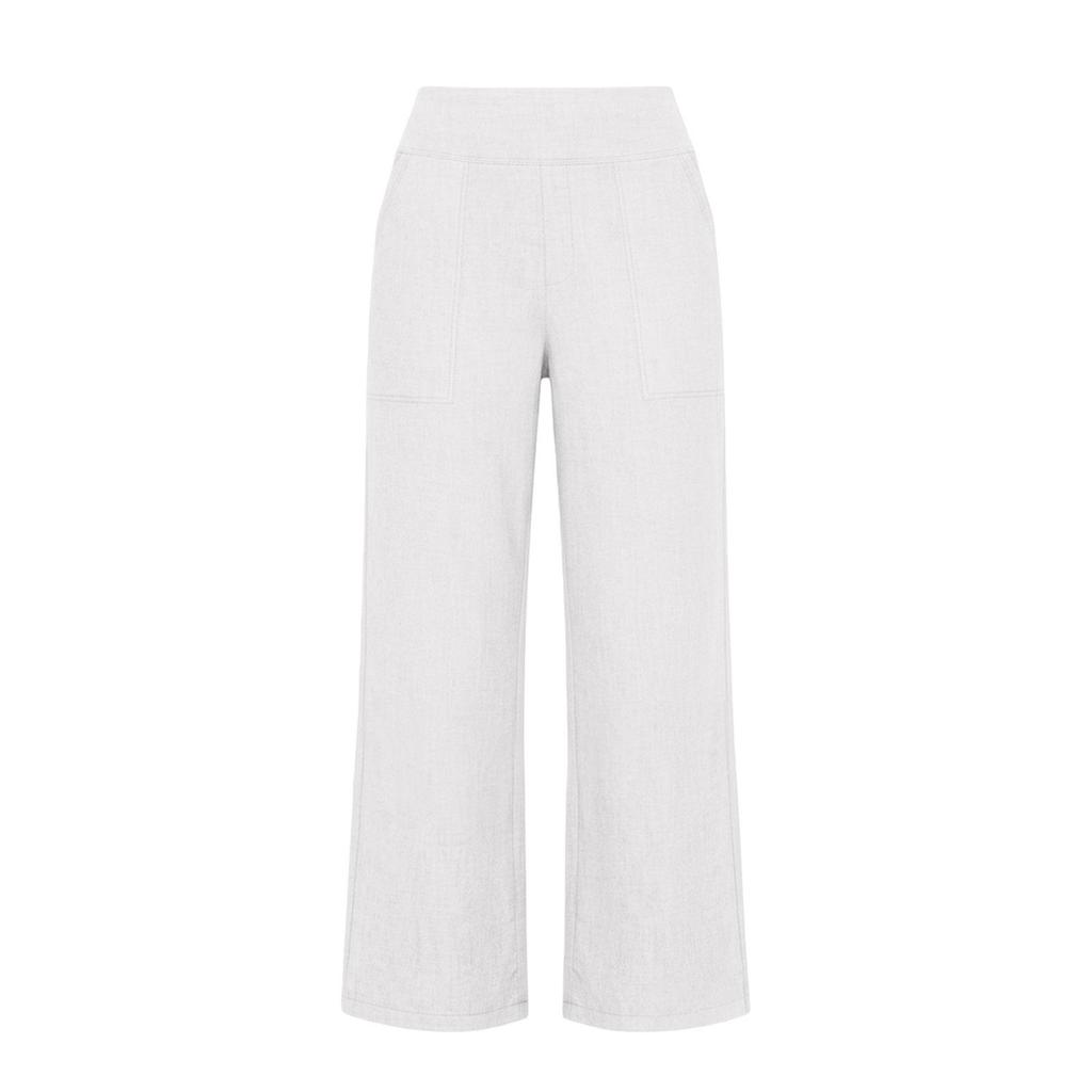2026 Women's European Cotton Linen High-Waisted Wide-Leg Pants, Early Spring Fashion, Seven-Tenths Length.