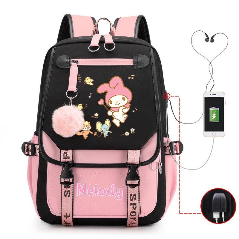 Cartoon Pink Rabbit Children'S School Bag Elementary School Girls Large Capacity Japanese Girls Backpack
