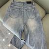 Korean Style Vintage High Waist Wide Leg Jeans Women Loose Fit Comfortable Straight Casual Pants