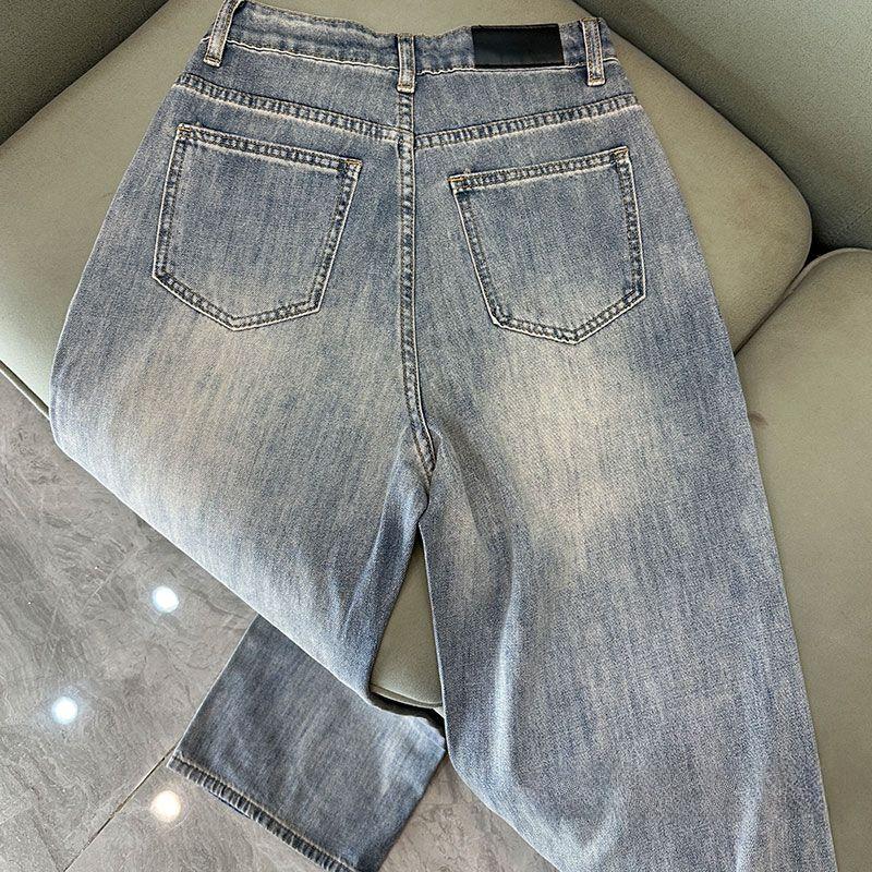 Korean Style Vintage High Waist Wide Leg Jeans Women Loose Fit Comfortable Straight Casual Pants