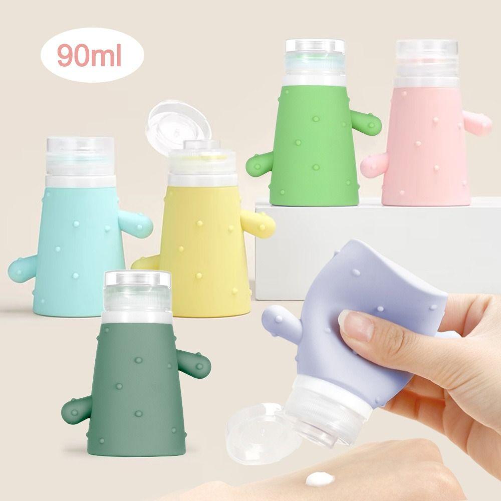 

90ml Silicone Refillable Bottles Squeeze Shower Gel Lotion Bottle New Shampoo Sub-Bottling Travel