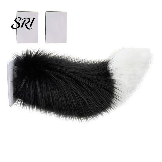 Soft Fluffy Car Tail Electric Plush Sound & Remote Control with Realistic Wagging Accessory Motion Faux Fur for Exterior Decoration And Cosplay