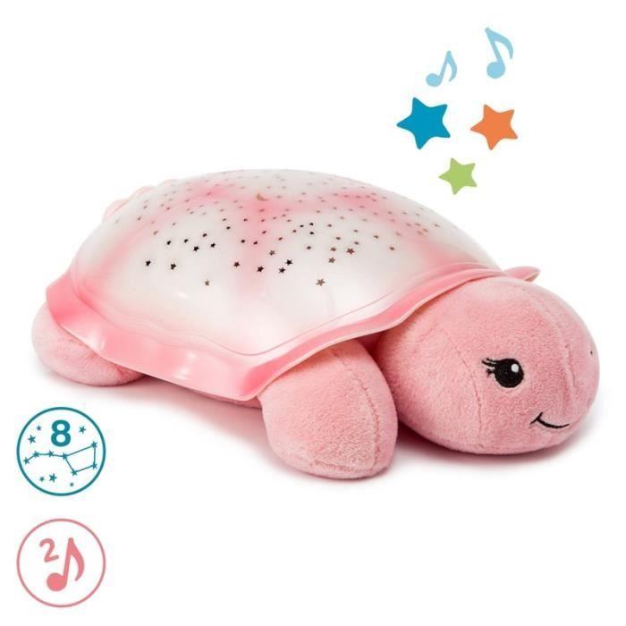 Cloud b®Twinkling Twilight Turtle™- Veilleuse Avec Mélodie, Rose - Tortue, 0m+.
