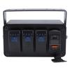 3 Gang Rocker Switch Panel DC12‑24V On Off Toggle Switch with PD Type C and QC3.0 USB Charger Voltmeter for Car Trucks