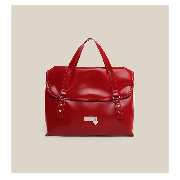 Niche design, high-quality, simple flip-top handbag, large-capacity commuter retro backpack for women красный