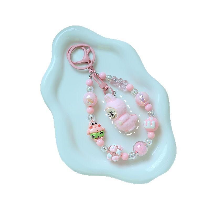 Cute Flocking Leader Keychain Doll Pendant Cartoon Cute Grain Bag Chain Pendant Gift