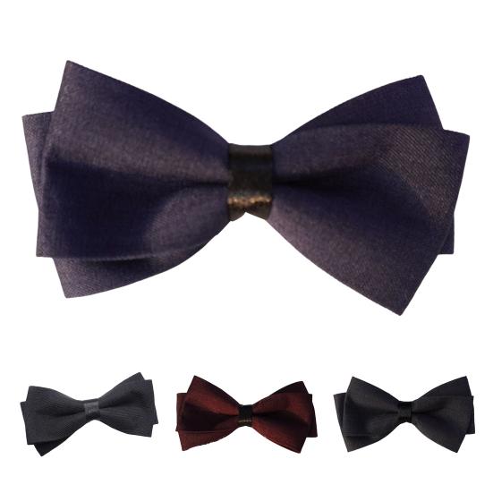 Men Formal Bow Tie Adjustable Design Double-Layered Bow Tie Non-fading Weddings Business Parties Bow Tie
