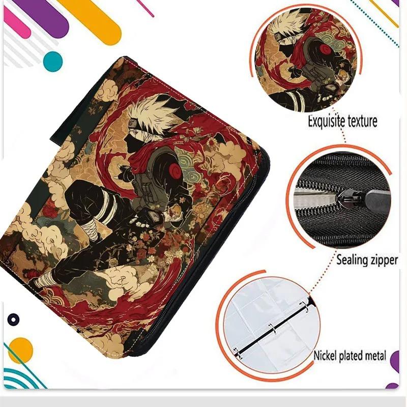 400/900pcs NARUTO Card Binder Book Folder 4/9 Card Slots Game Card Collections Double Pocket Zipper Collector Album Holder