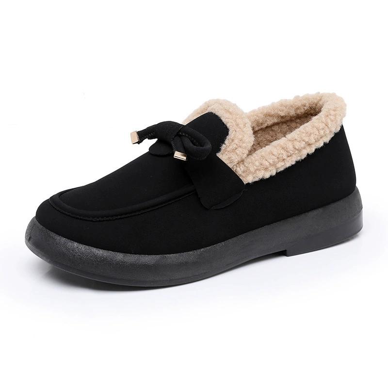 Cotton Shoes Women's Winter New Style Plus Velvet Thick Warm Snow Boots Pedal Mother Shoes Thick-soled All-match Warm Cotton Boots