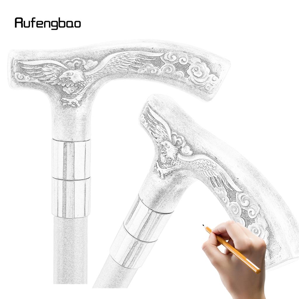 Yellow Resin Eagle Walking Cane Fashion Decorative Steel Stick Gentleman Elegant Cosplay Cane Knob Crosier 93cm