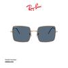 Square Reverse Rosegold Dark Blue Model Ray-Ban Sunglasses, 56mm, 0RBR0104S, Women's.